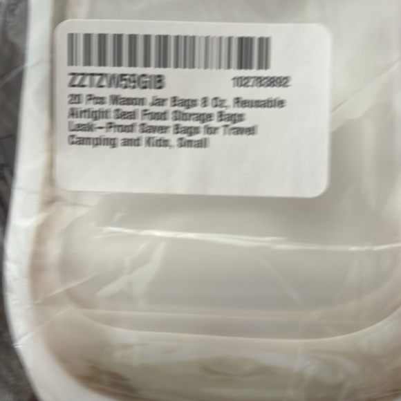 NIP 38 mason jar pint reusable resealable bags - Picture 2 of 4